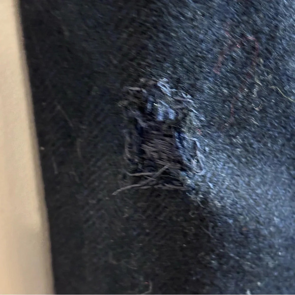 AQUASCUTUM Sz 40 Wool Removable Lining Herringbone Shoulder Pads Mid-Length Coat - Picture 6 of 16